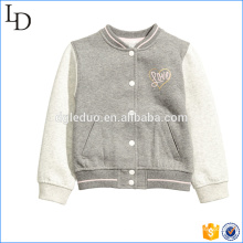 Polaire brossé enfants varsity jacket nouveau design hoodies veste de baseball varsity